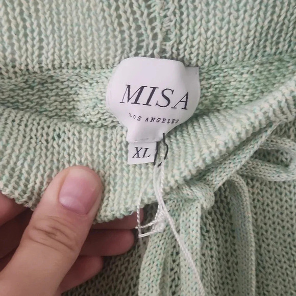 Misa Los Angeles Knit shorts mint green size extra large - Picture 2 of 2